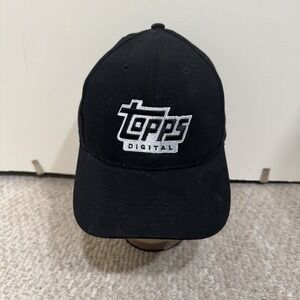 Topps Digital Baseball Cards Mens Hat Embroidered Black Strapback Ball Cap